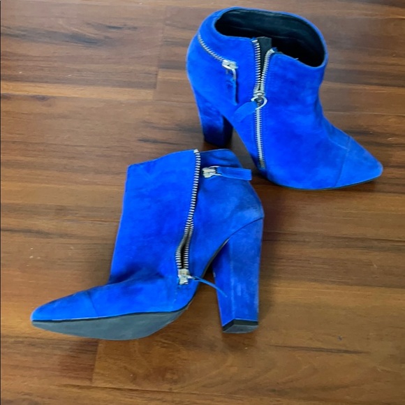 ALDO Electric blue zipper ankle boots - Picture 2 of 4